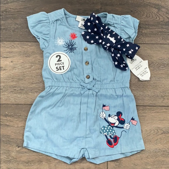 Disney Other - Minnie Mouse America Romper